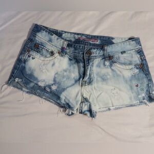 American Eagle Outfitters Light Blue Distressed Short Shorts Size 4